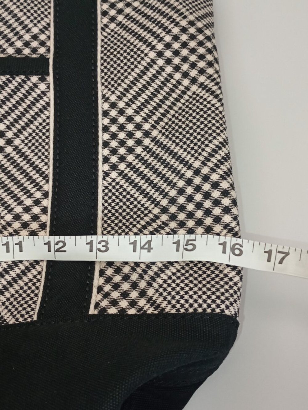 Lands' End Plaid Canvas Tote Bag Monogrammed KGc - Picture 14 of 15
